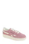 Reebok Club C Double Platform Sneaker In Dusty Rose/chalk/chalk