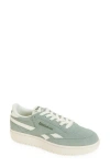 Reebok Club C Double Platform Sneaker In Hybrid Green/chalk/chalk