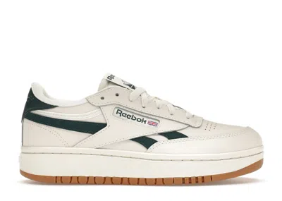 Pre-owned Reebok Club C Double Revenge (women's) Sneakers In Chalk/forest Green/lee 3