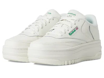 Reebok Club C Extra (little Kid) Girls Shoes Chalk/chalk/glen Green : 12.5 Little Kid M, Leather