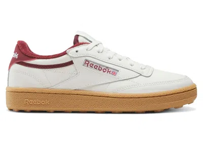 Pre-owned Reebok Club C Golf White Burgundy Gum (women's) Sneakers In Chalk/classic Burgundy