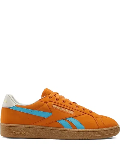 REEBOK CLUB C GROUNDS "ORANGE/LIGHT BLUE" SNEAKERS
