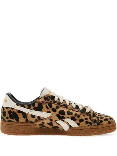 Reebok Club C Grounds Uk Sneakers Vintage Leopard In Brown