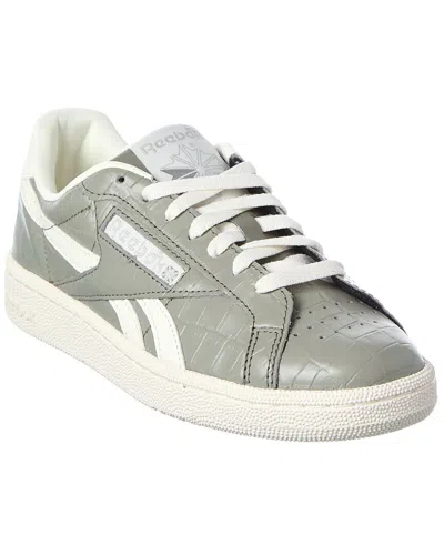 Reebok Club C Grounds Uk Croc-embossed Leather Sneaker In Multi