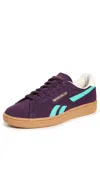 Reebok Club C Grounds Uk Unisex Sneakers Midnight Plum/green/black In Midnight Plum/green/black
