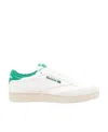Reebok Club C Sneakers In Worked Leather In White