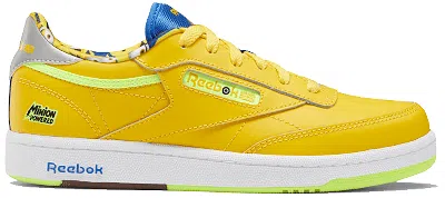 Pre-owned Reebok Club C Minions Sneakers In Primal Yellow/humble Blue/silver Metallic