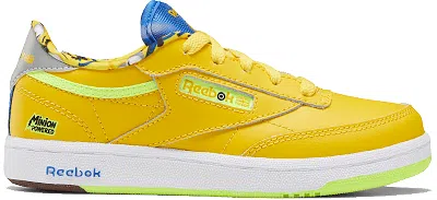 Pre-owned Reebok Club C Minions Sneakers In Primal Yellow/humble Blue/silver Metallic