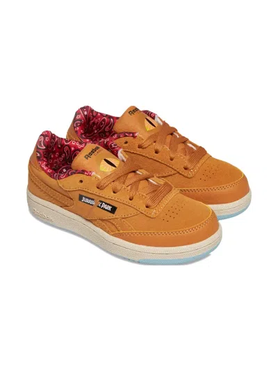 Reebok Kids' Club C Ps "jurassic Park" Trainers In Orange