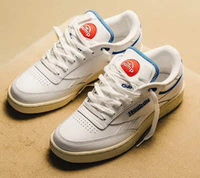 Pre-owned Reebok Club C Pump Size 13. Gw4793. Michael Chang Tennis Red Blue Chalk In White