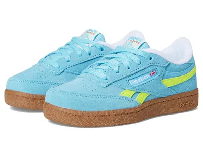 Reebok Club C Revenge (little Kid) Kids Shoes Digital Blue/solar Acid Yellow/gum : 13 Little Kid M, Suede