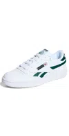 Reebok Club C Revenge Unisex Sneakers White/collegiate Green In White/collegiate Green