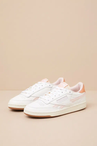 Reebok Club C Revenge Vintage Chalk And Peach Color Block Sneakers