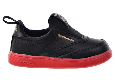 Pre-owned Reebok Club C Slipon Cardi B Black Sneakers In Core Black/vector Red