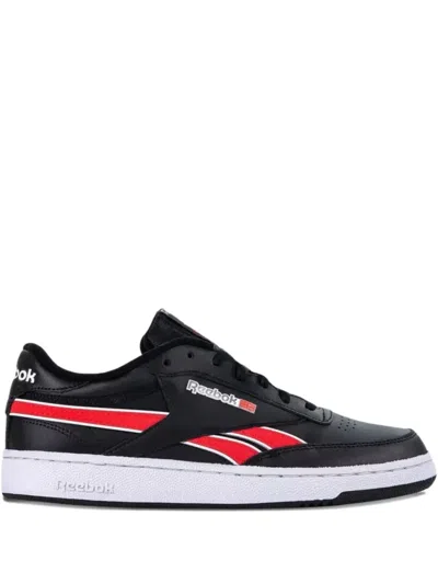 Reebok Club C Striped Sneakers In Black