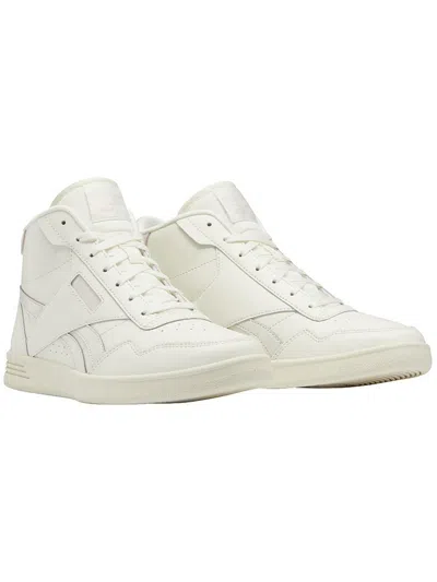 Reebok Club High Top Womens Leather Lace-up Casual And Fashion Sneakers In White
