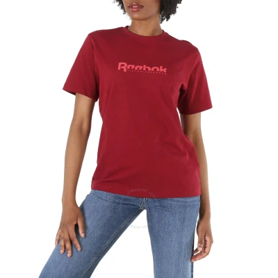 Reebok Collegiate Burgundy Cotton Jersey Vb Logo T-shirt