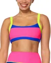 Reebok Colorblock Bra In Multi