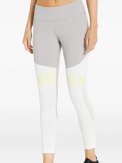 Reebok Colour-block Mesh Leggings In Gray