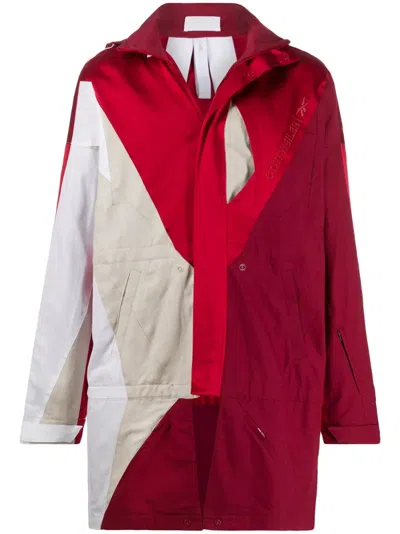 Reebok Colour Block Raincoat In Red