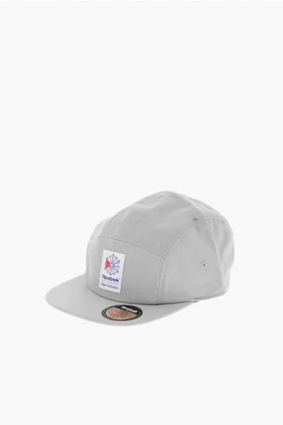 Reebok Cotton Cap With Logo-embroidery In Gray