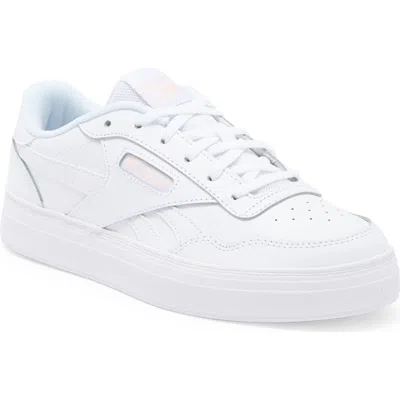 Reebok Court Advance Bold Sneaker In White/pink/white