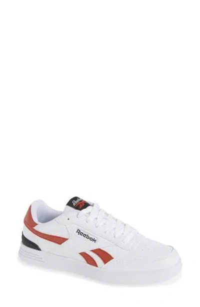 Reebok Court Advance Clip Sneaker In White/brickred/black