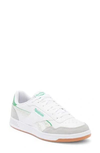 Reebok Court Advance In White/green/pure Grey