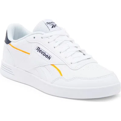 Reebok Court Advance Sneaker In White/navy/gold