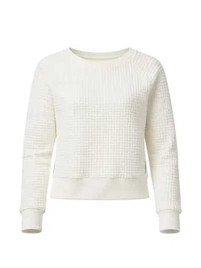 Reebok Crewneck Textured Sweatshirt In White