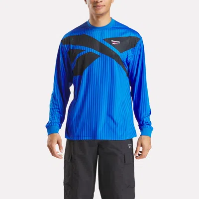 Reebok Crosscheck Long Sleeve Jersey In Blue