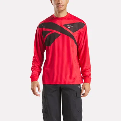 Reebok Crosscheck Long Sleeve Jersey In Pink