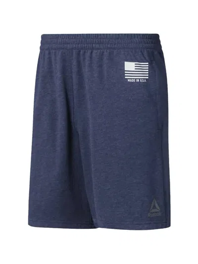 Reebok Crossfit Logo-detail Short In Blue