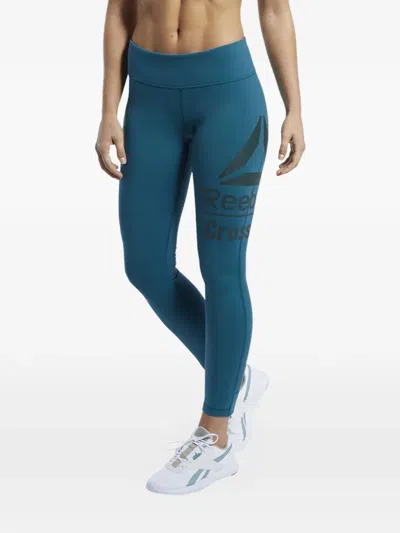 Reebok Crossfit Lux 7/8 Leggings Wmns Logo Leggings In Blue