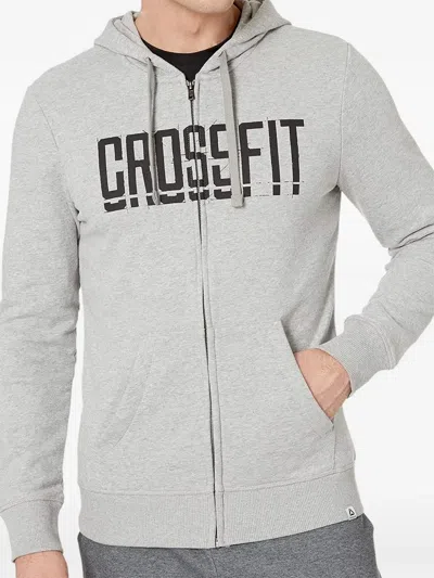 Reebok Crossfit Zip-up Hoodie In Gray