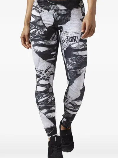Reebok Dance Shredded Punk Leggings In Black