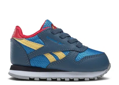 Reebok Babies'  Dc Comics X  Classic Leather Infant 'superboy And Supergirl' In Blue