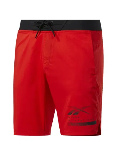 Reebok Epic Logo-print Track Shorts In Red