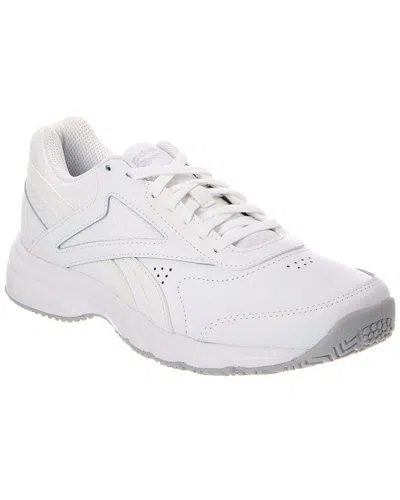 Reebok Fitness Core Walking Leather-trim Sneaker In White
