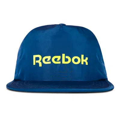 Reebok Flat Brim Running Cap In Blue