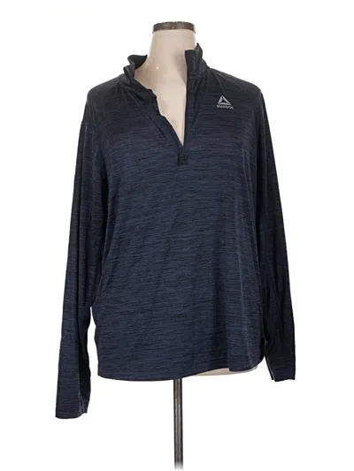 Pre-owned Reebok Fleece Jacket In Blue