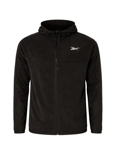 Reebok Fleece Zip-up Hoodie In Black