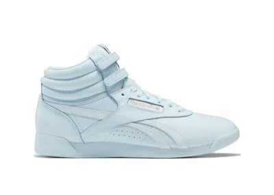 Pre-owned Reebok Freestyle Hi Cardi B (women's) Sneakers In Glass Blue