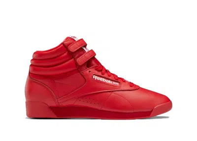 Pre-owned Reebok Freestyle Hi (women's) Sneakers In Vector Red/footwear White