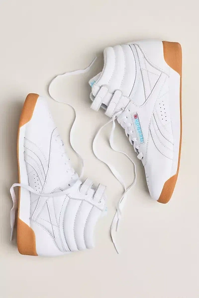 Reebok Freestyle High Top Sneakers In White