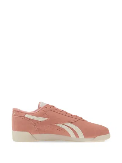 Reebok Freestyle Lace-up Sneakers In Pink