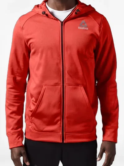 Reebok Full Zip Hooded Jacket In Red