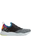 Reebok Furylite Slip-on Lux "coal/blue/pink/peach/yellow" Sneakers In Black