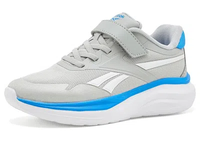Reebok Futura Dash 1v (little Kid/big Kid) Boy's Shoes Grey 1/virtual Blue/white: 4 Big Kid M, Textile In Multi