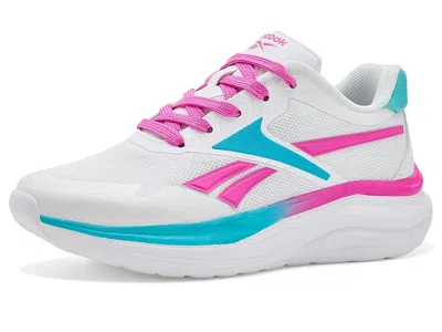 Reebok Futura Dash (little Kid/big Kid) Girl's Shoes White/virtual Pink/bluefish: 5 Big Kid M, Textile